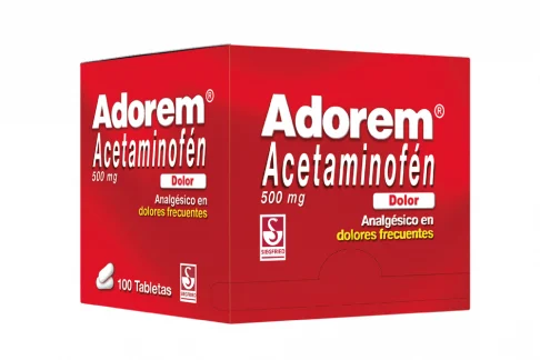 Adorem Acetaminofen 500 mg x 100 Tabletas