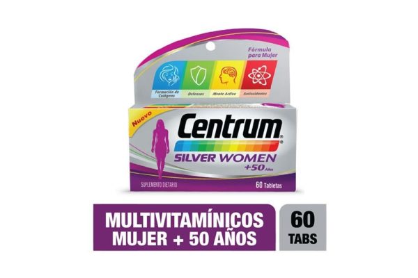 Centrum Silver Women (mujer) Oral 50 Años En Frasco Con 60 Tabletas