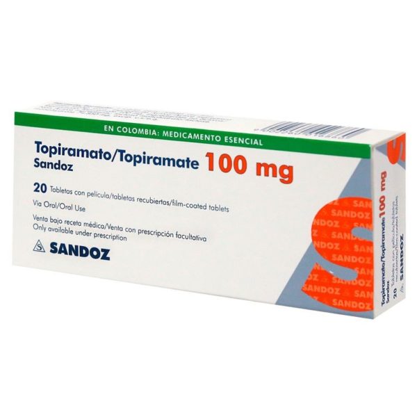Topiramato 100 mg x 20 Tabletas