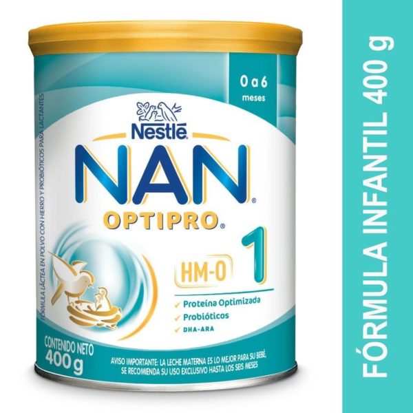Leche Nan Optipro 1 en Lata de 400 Gr - 0 a 6 meses